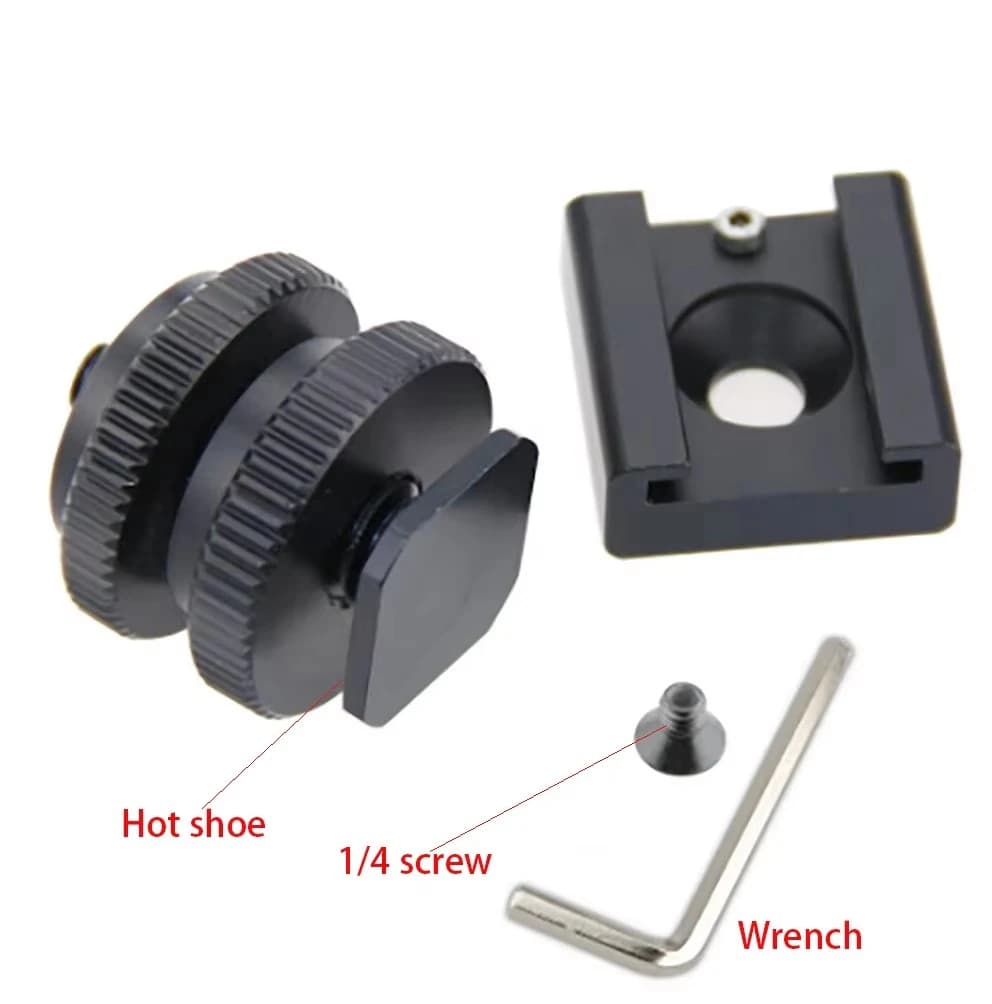 1/4"-20 tripod screw holder for hot and cold skating for DSLR camera flash adapter, 1/4 screw hot skating adapter for hot skating, 1/4" hot skating.