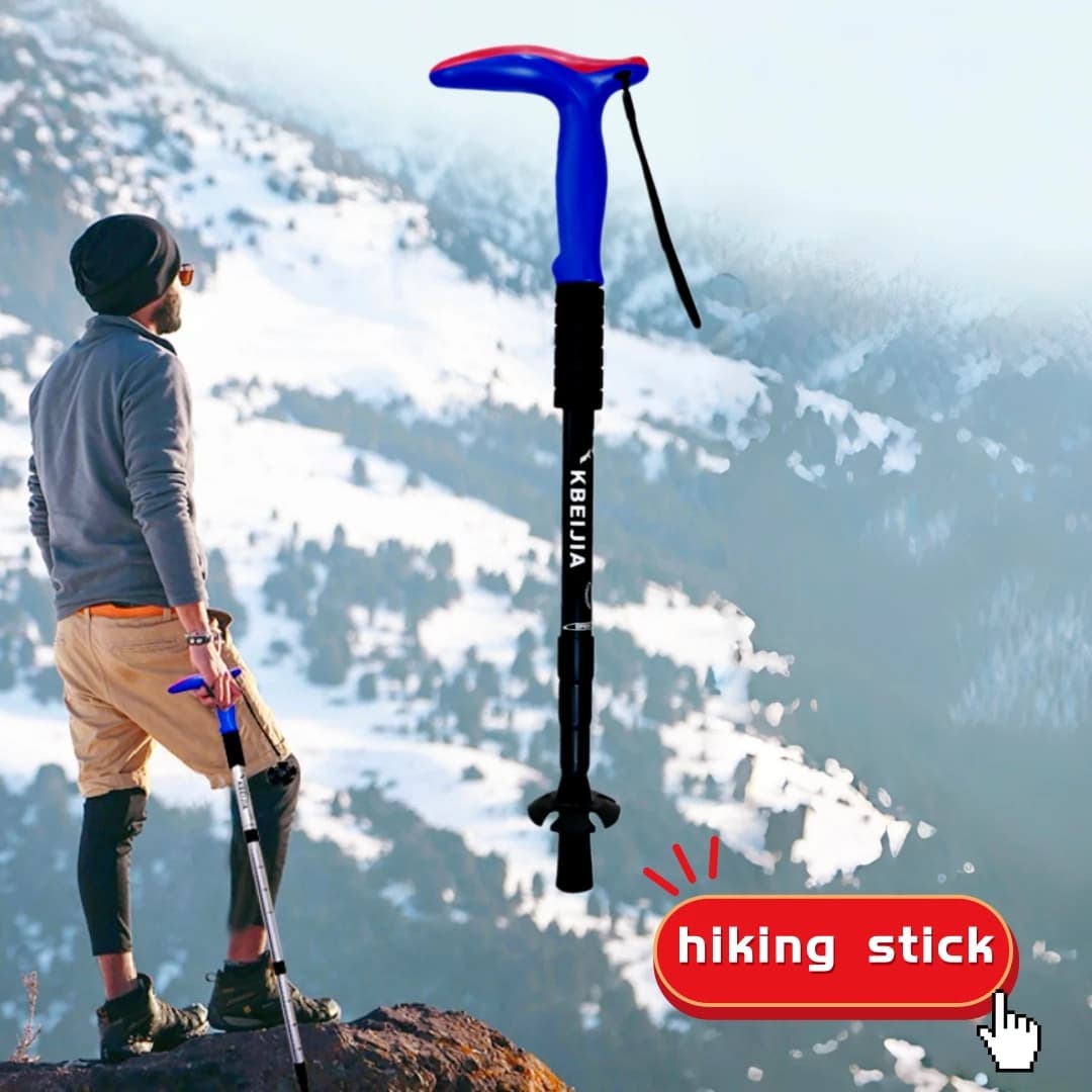 New Trekking Stick Teslescopic Trekking Sticks Extensible Aluminum Alloy Lightweight Baston Comfortable Climbing Equipment