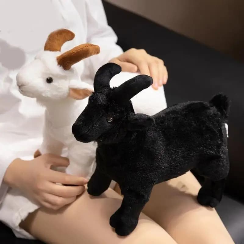 Simpatici animali peluche capra bambola rilassante morbida e confortevole bambola capra educazione precoce per