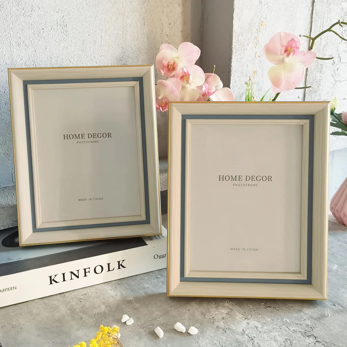 Set di cornici per foto da 2 pezzi-10X15/15X20/20X25 cm Franes per immagini da parete e da tavolo Decorazioni per la casa Regalo commemorativo Compleanno Inaugurazione della casa