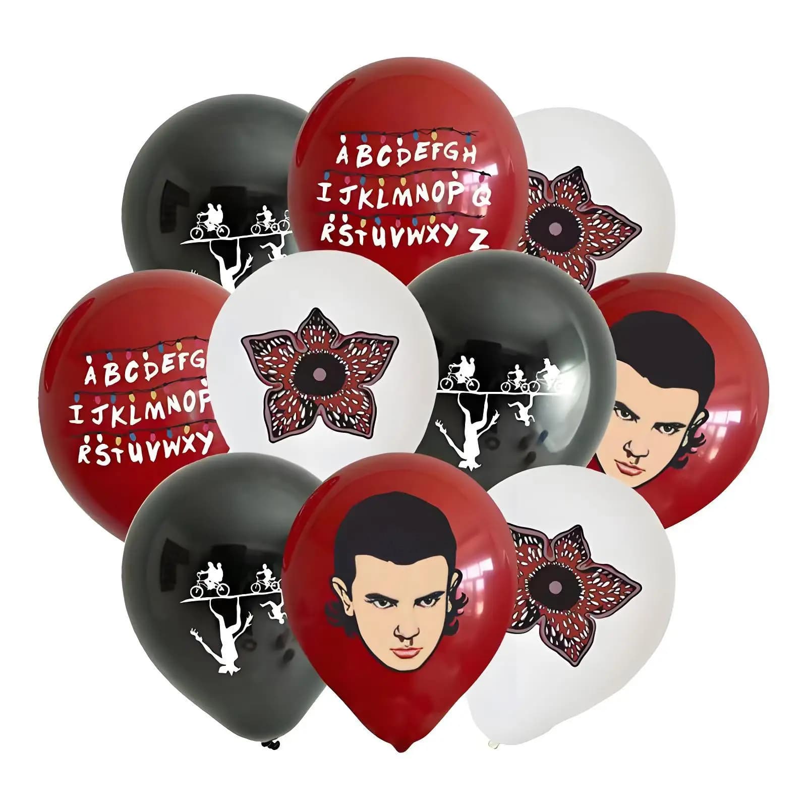 10 Palloncini in Lattice da 12 Pollici a Tema Horror Film 'Stranger Things', Decorazione per Feste di Compleanno per Bambini, Baby Shower, Palloncini Gonfiabili per Halloween