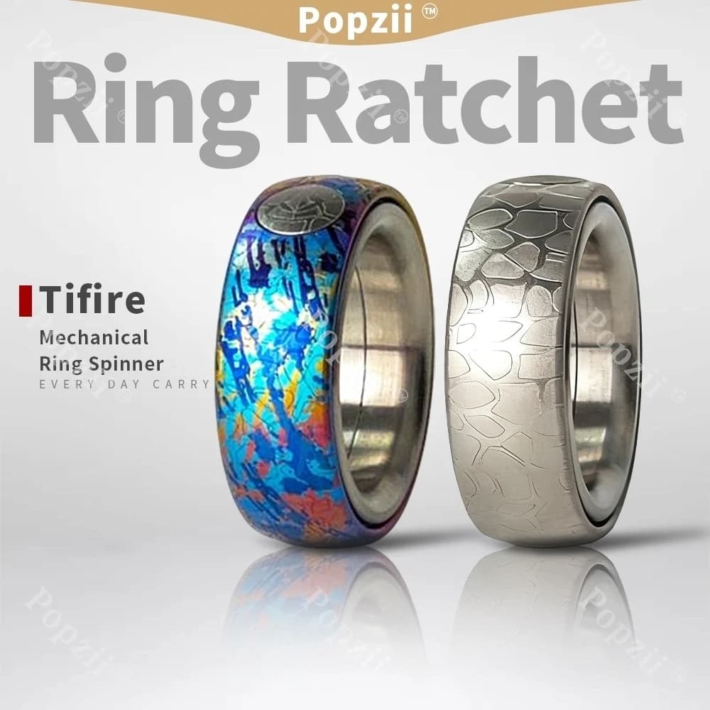 Tifire lega di titanio anello meccanico cricchetto Spinner EDC adulti giocattolo antistress Fidget Spinner punta delle dita giroscopio giocattoli di ansia