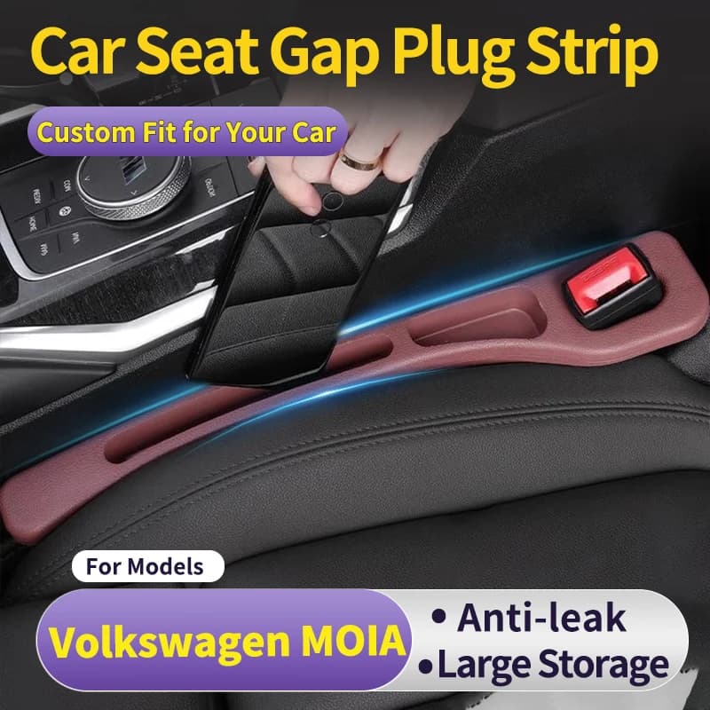 Auto seat leak proof strip for Volkswagen MOIACar Seat Gap Filler Side Storage Strip Space-Saving Interior Organizer 1 Pair
