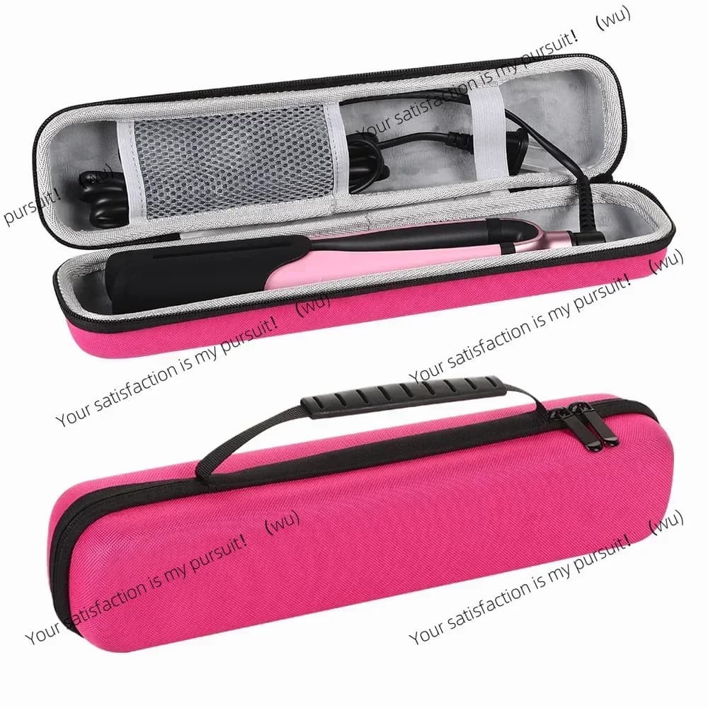 Portatile Bag for Hair Plate, Iron Hair Clips and Bigodini, EVA Travel Case for Hair Plate