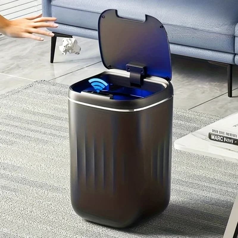 12L Intelligente Bidone della Spazzatura Automa Sensore Pattumiera DryBattery Alimentato Bidone della Spazzatura Elettrico Cestino della Spazzatura Impermeabile Riciclaggio Domestico Trash