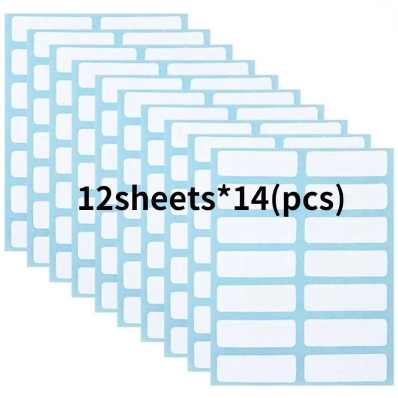 Waterproof 168Pcs Self-adhesive Labels Blank Name Sticker Thermal Labels Sticker Paper Package Labe Supermarket Price Blank Tag