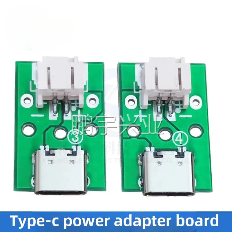 5 pcs TYPE-C seat female test plate Data cable adapter USB Power strip to 1.25/2.0/2.54mm range