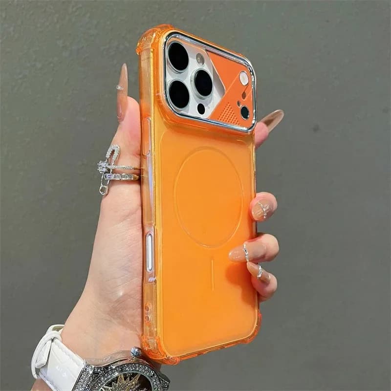 Matte Clear Airbag Shockproof Case For iPhone 18 17 16 15 14 Plus 13 12 Pro Max Air Plating Large Window Bumper Soft TPU Cover