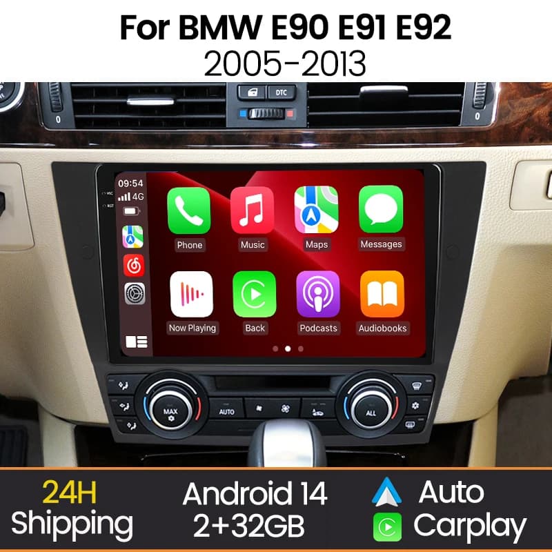 MEKEDE Android Car Radio Screen For BMW E90 E91 E92 2005-2013 Wireless Carplay WIFI Car Multimedia Stereo Video Player