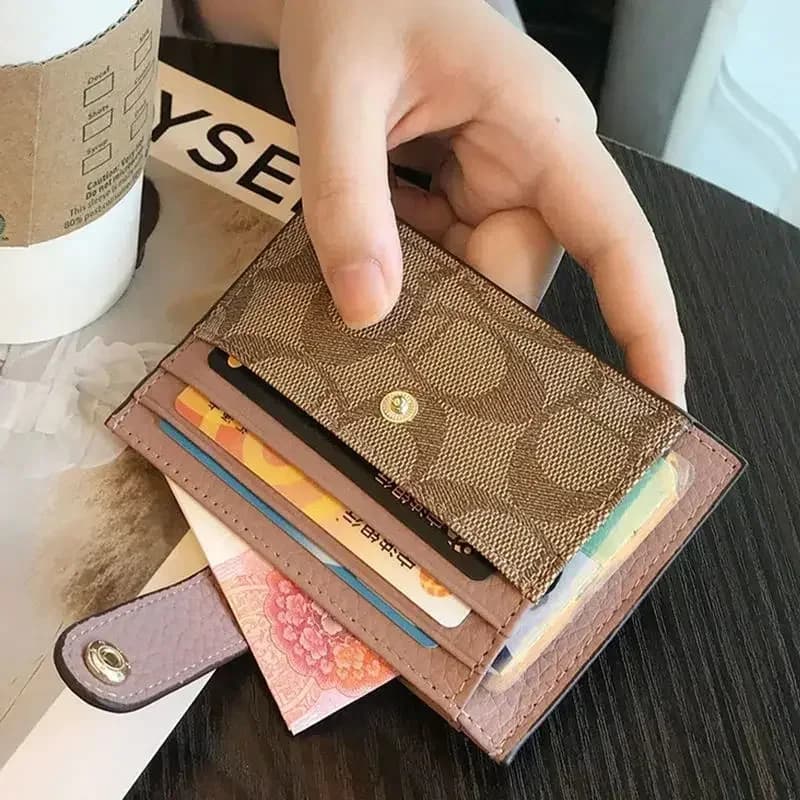 Women's Short Wallet Folding Card Holder Identity Card Holder Women's Wallet Driver's License Card Holder Anti-Smagnetization