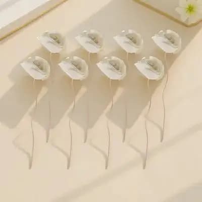 8 Pezzi Bastoncini in Legno Profumati con Design a Rosa per Diffusore di Aromi, Ricariche di Oli Essenziali, Decorazione Casa, Aromaterapia