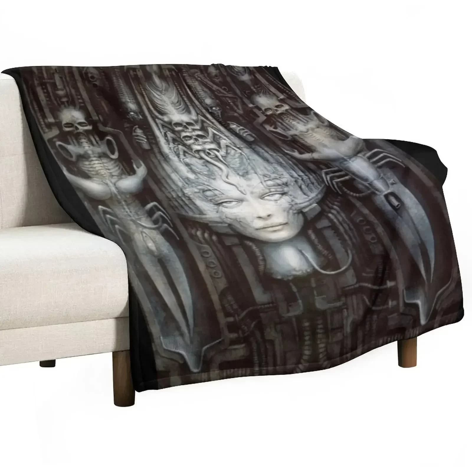 H.R Giger - Li 1 - Art Classic Throw Blanket Moving For Decorative Sofa Soft Blankets For Bed Soft Big Sleeping Bag Blankets