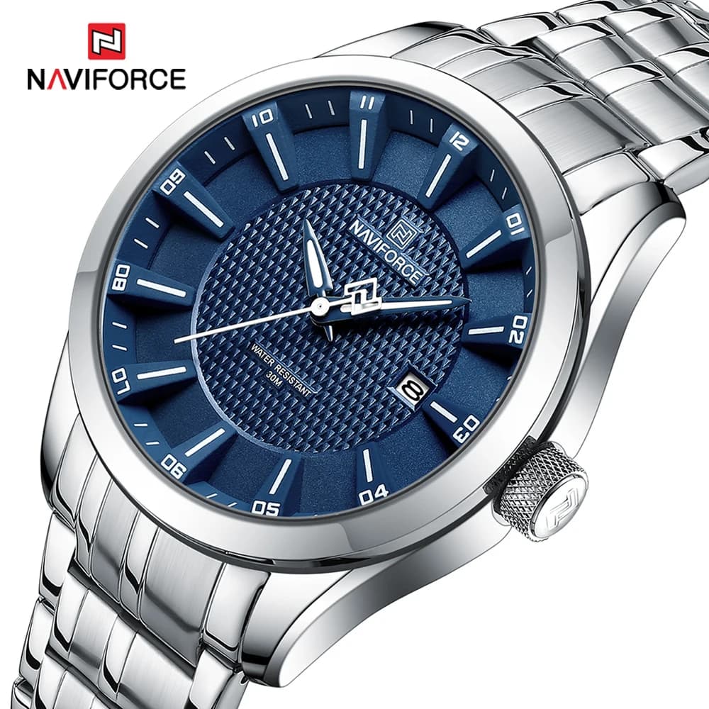NAVIFORCE Brand Business Luxury Watch Men's Wrist Watch Waterproof Luminous Quartz Stainless Steel