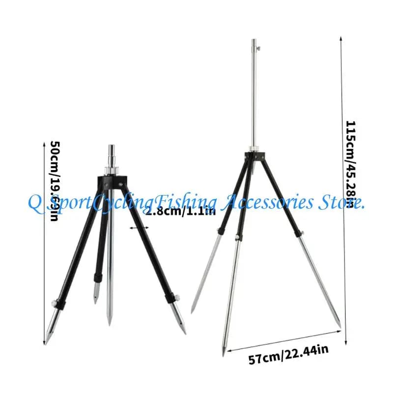 Asta pesca 31kc Resto Trippiede Accessorio per pesca Accessorio in alluminio Piega pesca Placket Tripode Altezza Portable