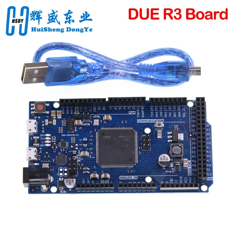 DUE R3 official compatible SAM3X8E ARM Cortex-M3 32-bit / Mega2560 R3 Duemilanove 2013 for Arduino Due card with cable
