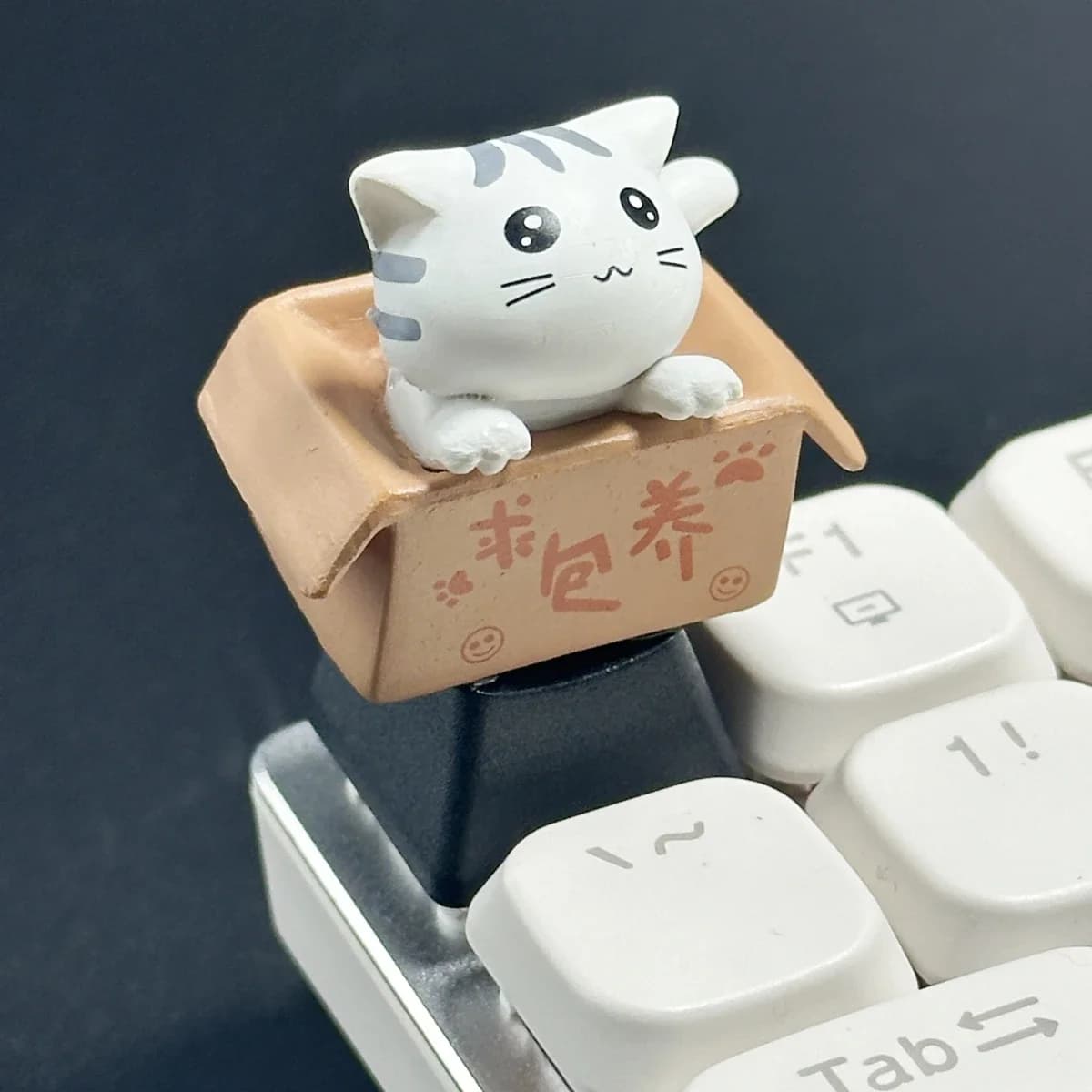 Cat Shape Keycap Carton, Craft Customization for Your Keyboard, Suitable for Cross Mechanic Keyboards, Accessories