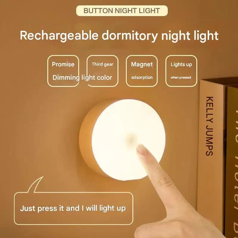 New dorm night light bedside table lamp for learning eye protection charging button energy saving magnetic light for students w
