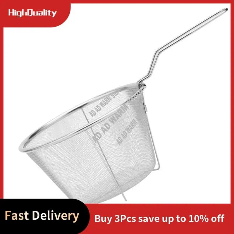 AD23-Cestino per friggere folding Container in net 7 inch folding fryer basket with handle for frying and food presentations