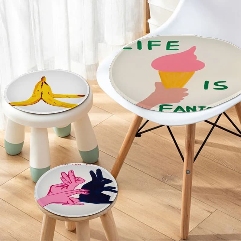 David Shrigley Modern Minimalist Style Meditation Cushion Stool Pad Dining Chair Tatami Seat Cushion Anti-Slip Sofa Decor Tatami