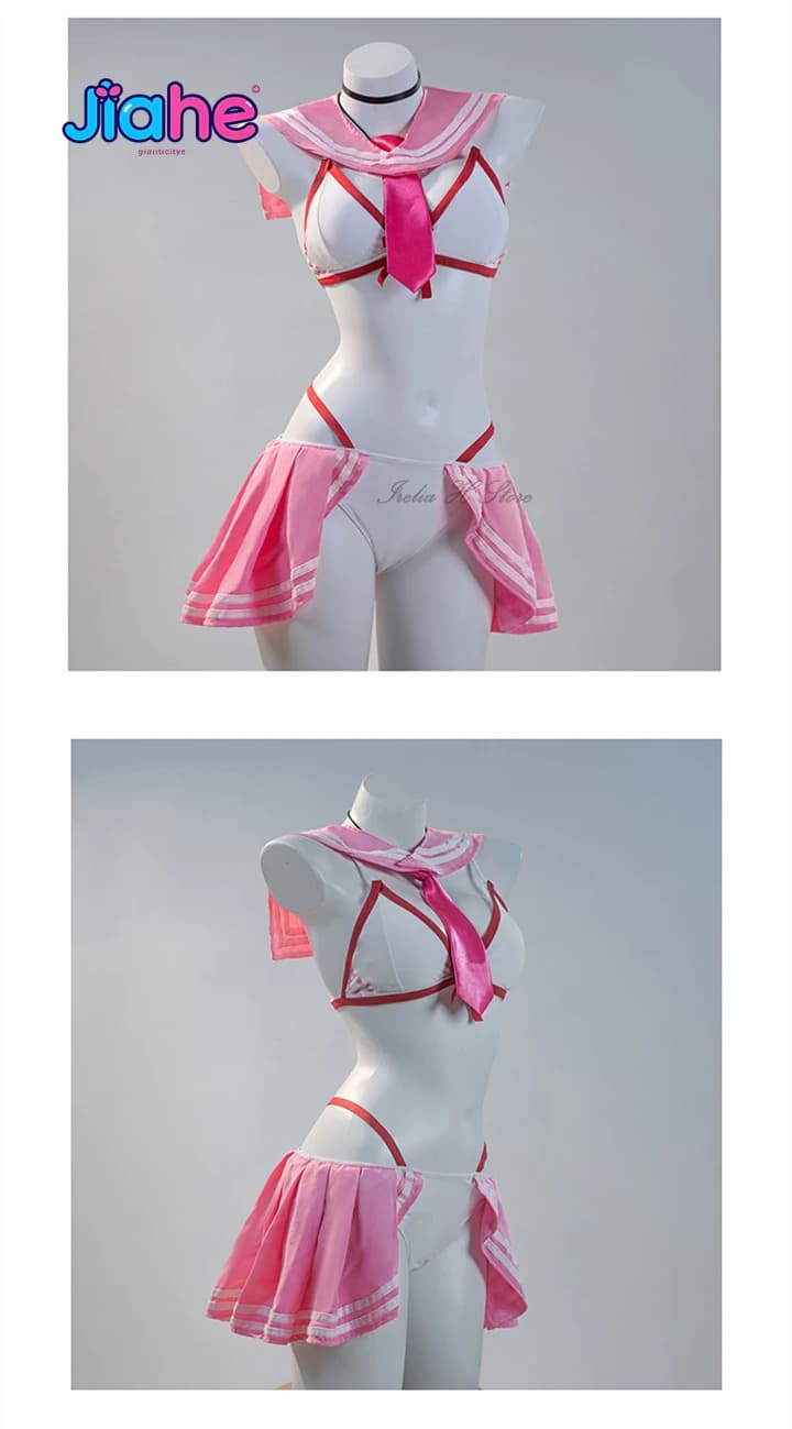 Neon Swimsuit Anime Game N i k k e Cosplay Costume Bluewater Woman Halloween party beach sexy JK uniform dress top Neon set