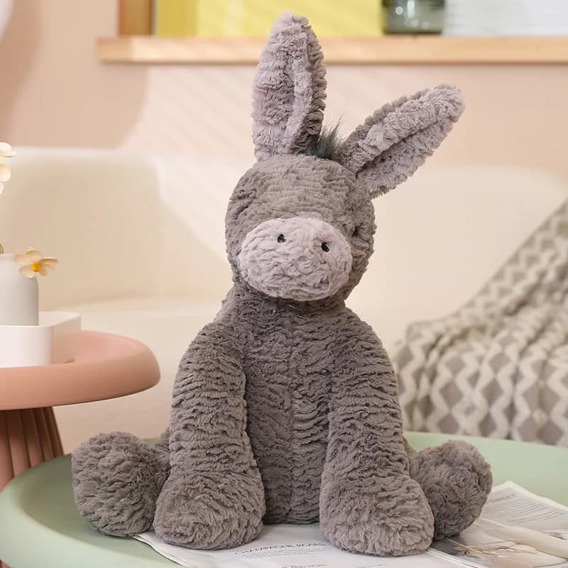 23cm Cute Burro Peluche Toys Lovely Grey Donkey Plush Dolls Stuffed Soft Animal for Baby Infant Birthday Room Decor Gifts