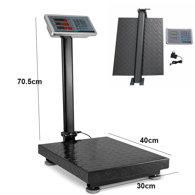100kg Foldable Industrial Balance Sheet with Steel Platform, Digital Electronic Libra from Baggage Bench, Shipping, Mail and Commercial Use