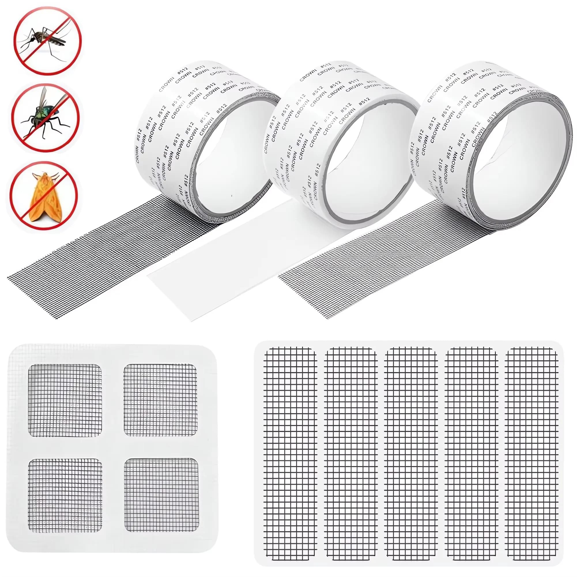 Window screen repair tape self-adhesive mesh cloth fixing patch insect and mosquito net hole repair floor drain hair stopper
