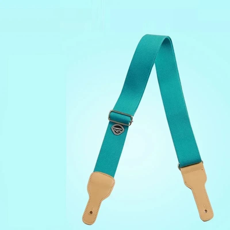 Eccellente tracolla per chitarra in cotone con estremità in pelle con supporto per plettri per chitarra Accessori per basso per chitarra