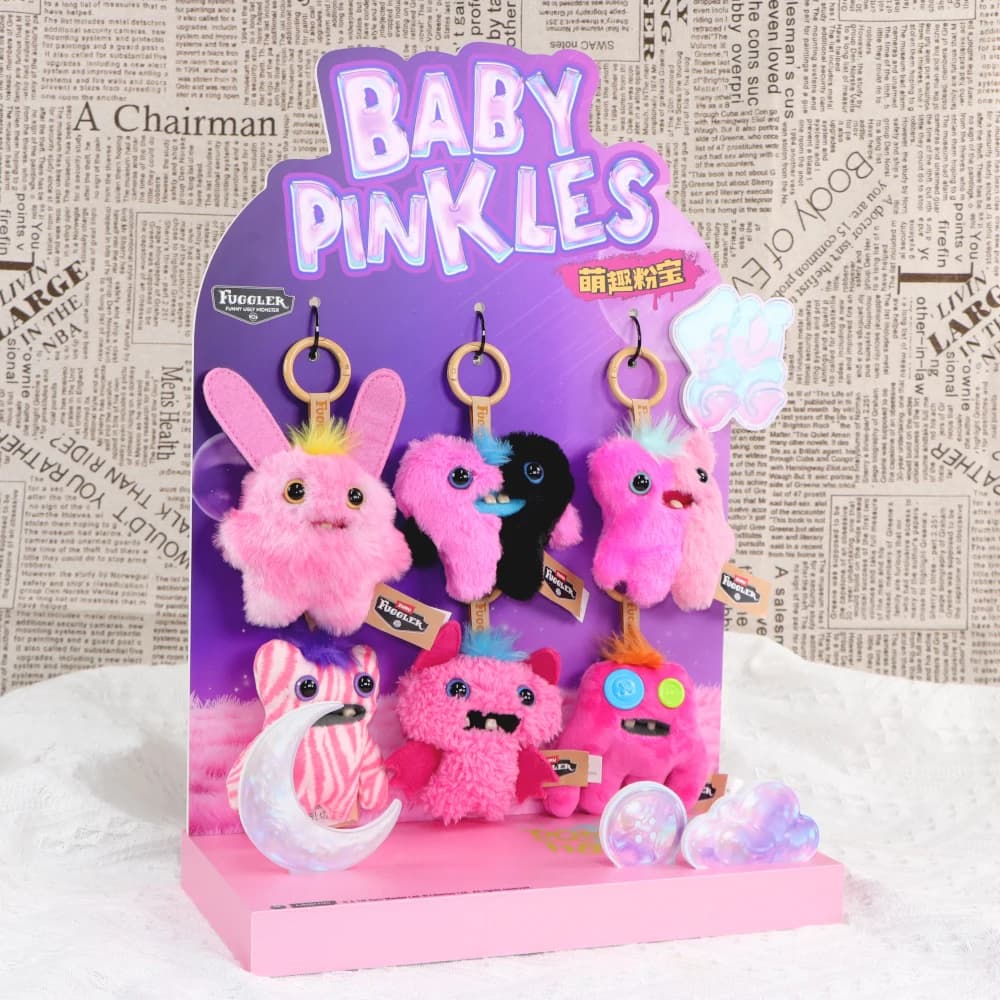 Fuggler BABY PINKLES Originali Bambole Peluche Portachiavi 1PC Mostro Denti Straniere Angelo e Diavolo Coniglio Pazzo Giocattoli Decorativi da Appendere