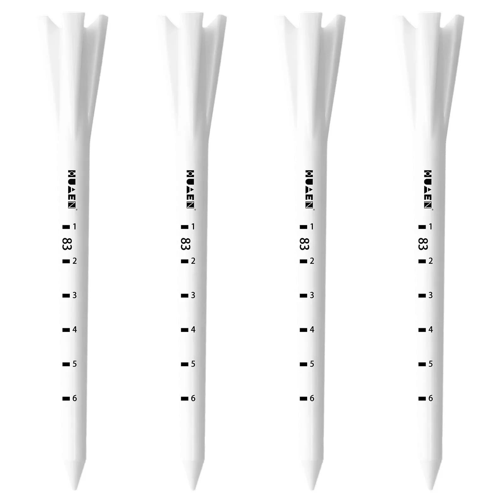 Tees da golf in legno premium da 100 pezzi con indicatori di altezza - Design antiscivolo per una posizione perfetta della palla Accessori da golf durevoli