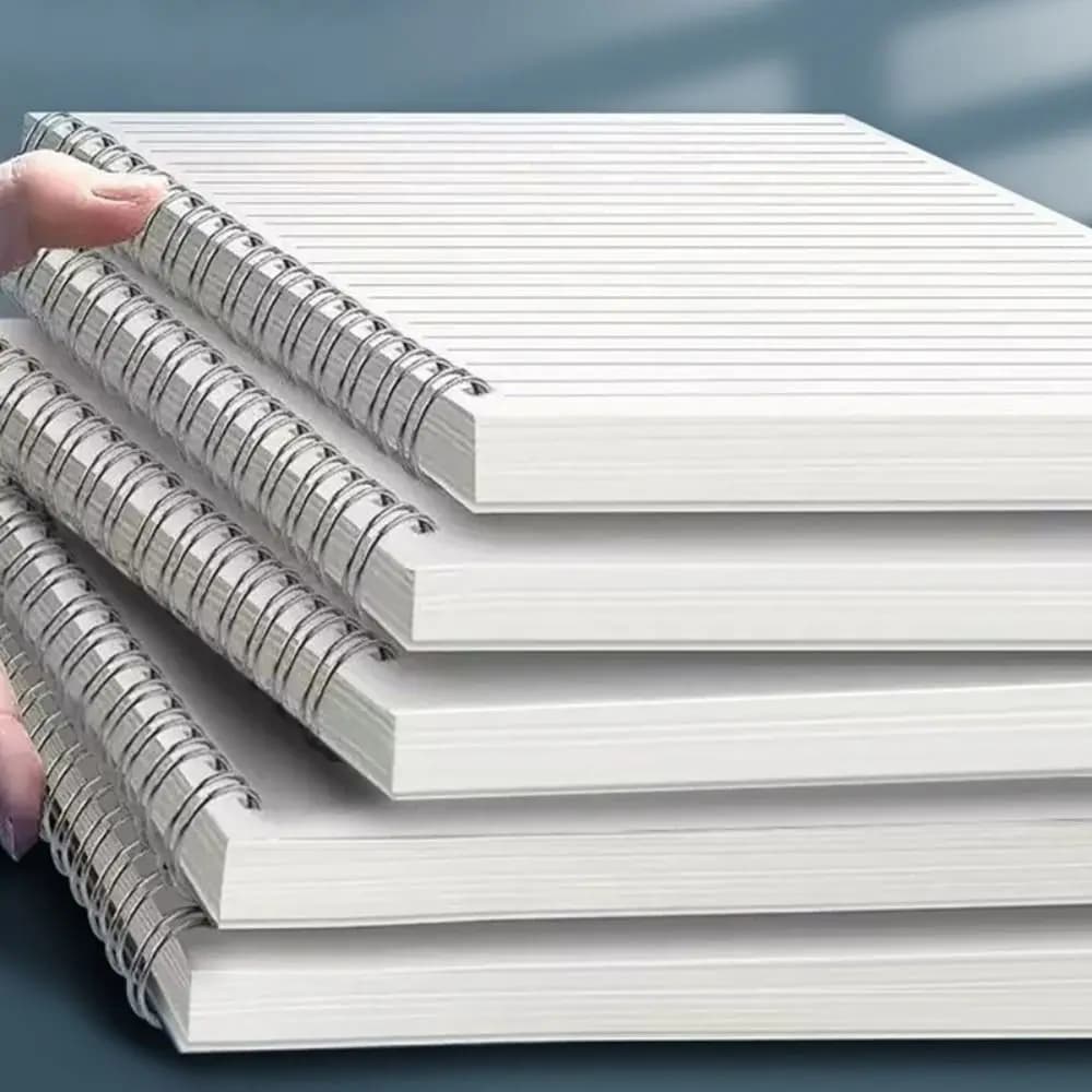 High Quality A5/B5/A4 Coil Notebook 80Sheets Flip Over Notepad Grids/Blank/Horizontal Line Sketchbook School Office Supplies