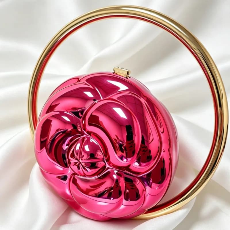 Acrylic plated rose dinner bag, bracelet, handbag, women's fashion celebrity banquet bright bread