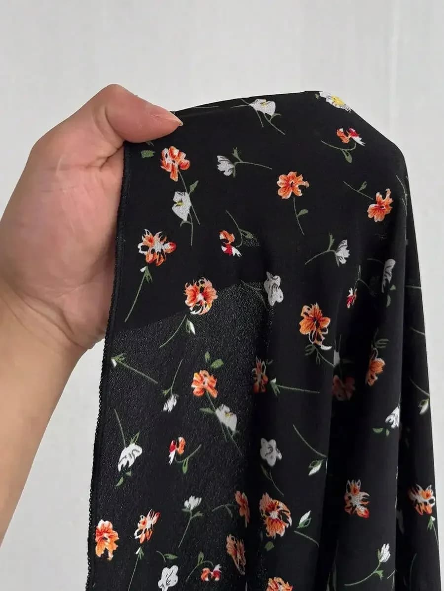 Abito lungo elegante in pizzo floreale taglie forti da donna