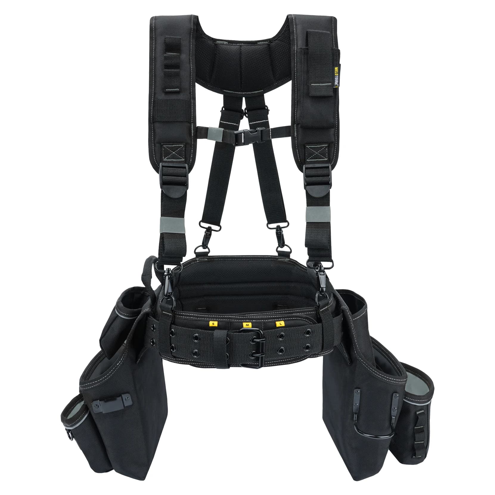 Cintura per attrezzi da falegname con bretelle Organizer combinato per cintura per attrezzi professionale con bretelle per attrezzi con 32 tasche e passanti