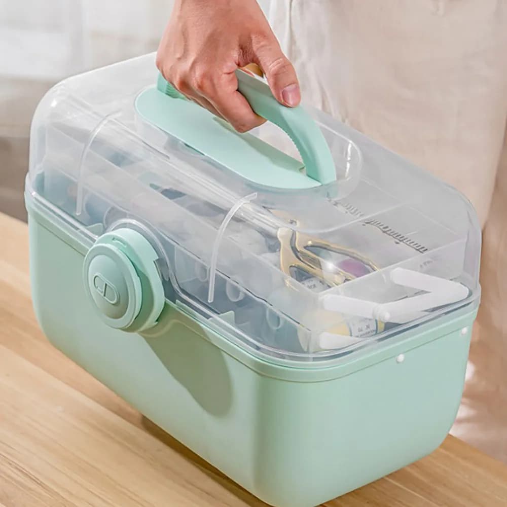 Kit da Cucito AT84 per Adulti e Principianti, Set di Accessori per Cucito Domestico, Scatola per Riparazioni con Scomparti