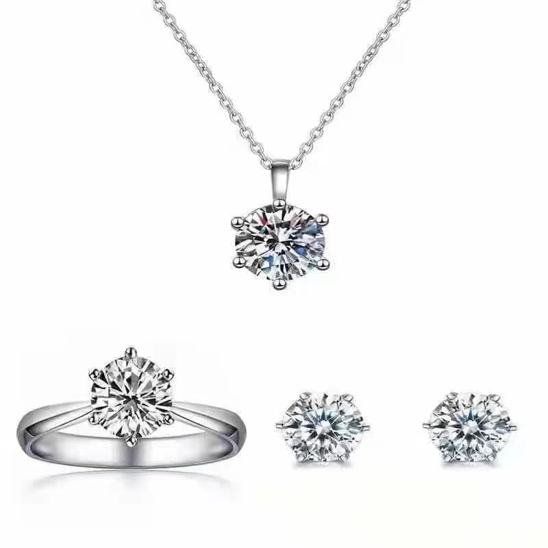 Emmaya Set di gioielli da sposa con perle di lusso per le donne Moda Orecchini con zirconi cubici Collana Accessori da sposa