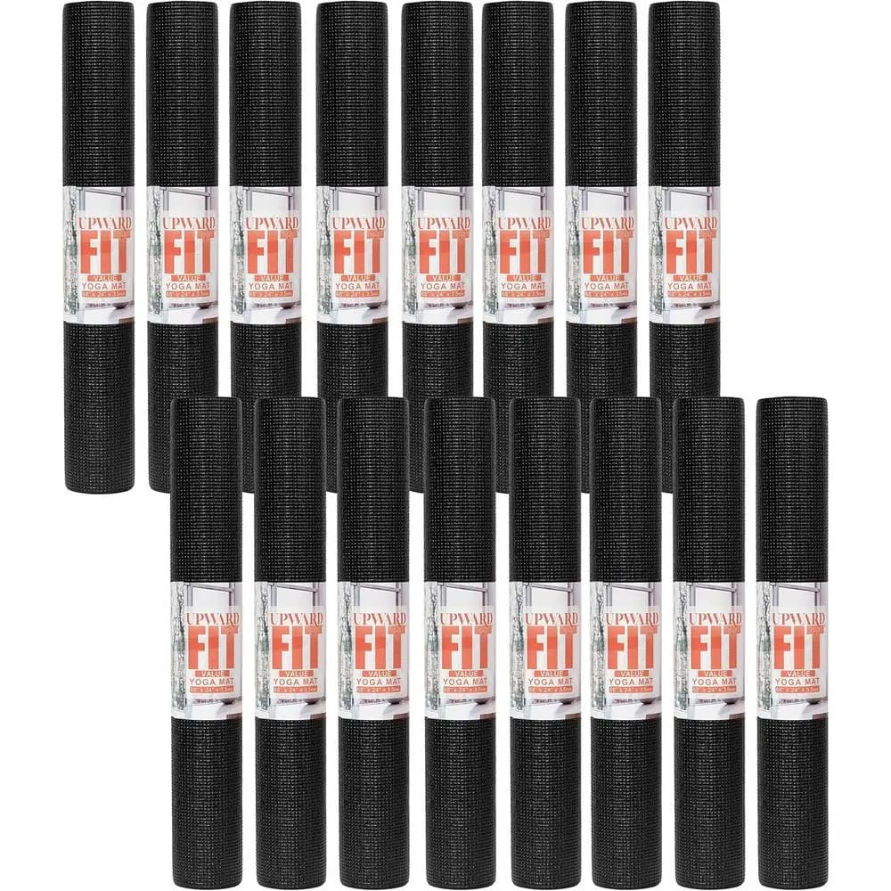 Yoga mat in pack of 12 or 16 pieces, 68" x 24" anti-slip, medium thickness, gym mat, non-toxic yoga mats for schools and studies.