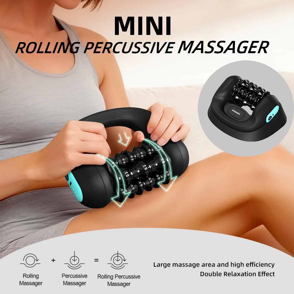 Muscle Roller Massage Silicone Foam Roller for Deep Fabric Massage Relief from Pain Muscle Recovery Portable Massage Stick for Leg Back