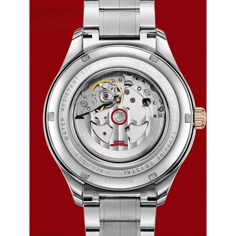 Automatic Mechanical Watch Men's Classic Waterproof Calendar Through The Bottom Business Gift Men's Watch