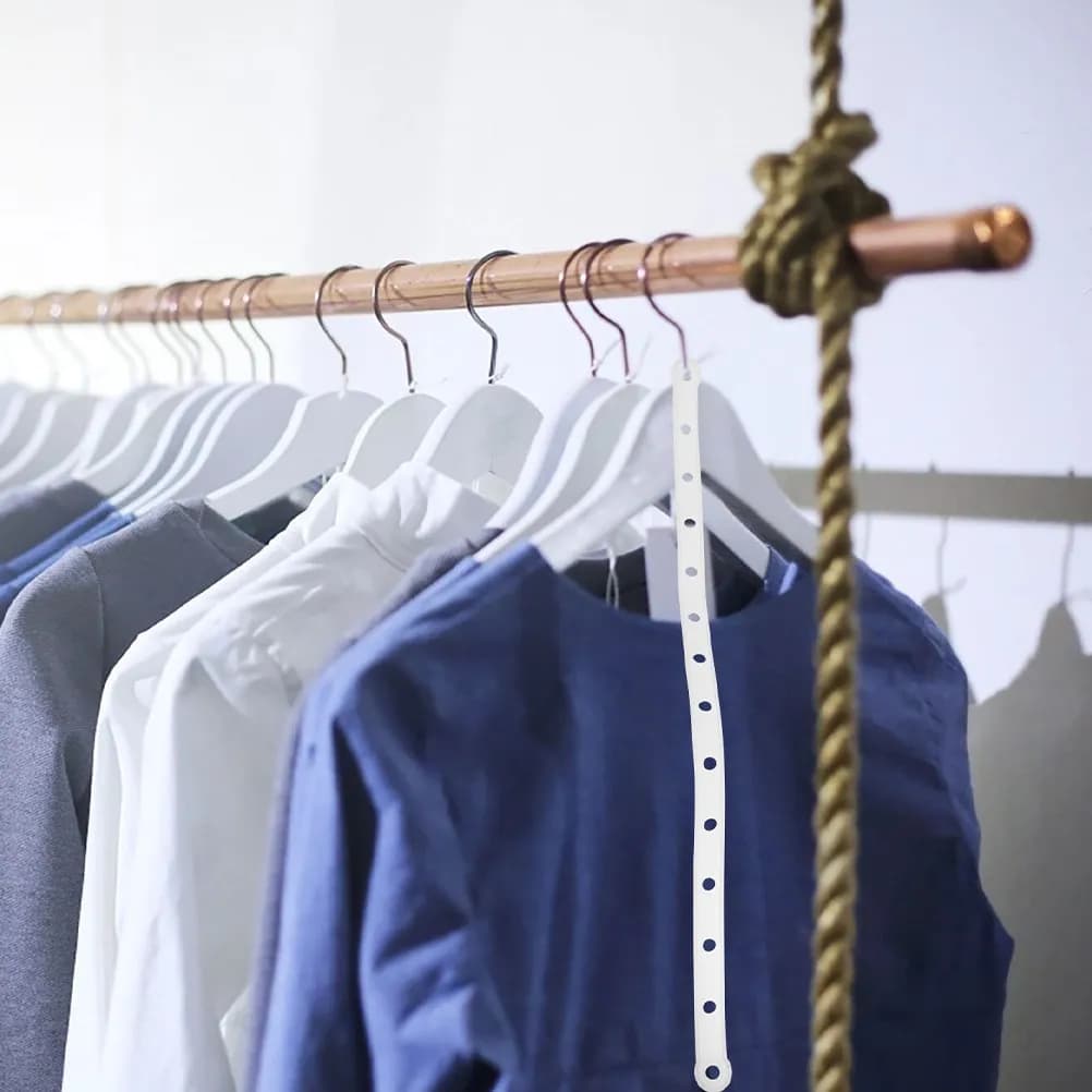 30 Pezzi Strisce di Collegamento in Plastica per Appendiabiti, Connettori Multifunzionali per Esposizione Abbigliamento, Organizzatore Salvaspazio per Negozi