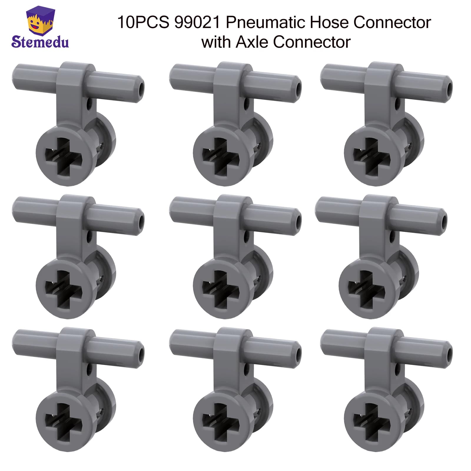 10 PZ 99021 Tubo Pneumatico Connettore con Asse Connettore Building Block MOC Parti 53895 Mattoni FAI DA TE GDS-985 Compatibile con Legoed