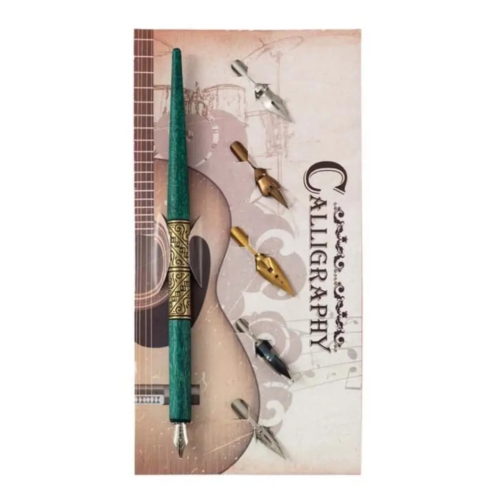 Creative Wood Handle Dip Pen Set With 5 Nibs Animation Lettering Calligraphy Pen Vintage Art Drawing Dipping Pen School Supplies