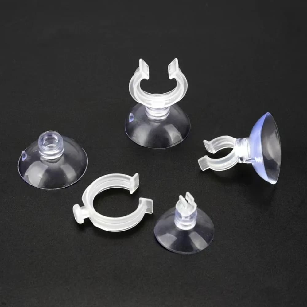 10 pz Supporto PVC Acquario Ventosa con Gancio Multi-specifica Serbatoio di Pesce Ventosa Trasparente Forte Adsorbimento Tubo Dell'aria Morsetto filo