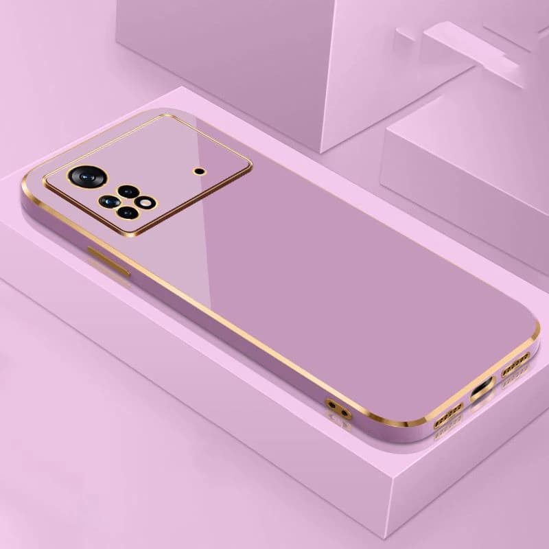 Per Xiaomi Poco X4 Pro 5G Custodia Poco X4 Pro 5G Cover 2201116 Custodia per telefono con placcatura quadrata di lusso PG Poco x4 pro Cover posteriore antiurto