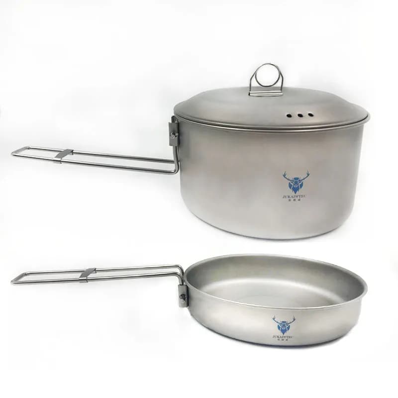 2023 Outdoor Portable Hiking Camping Frying Pan Stockpot Cookware Set