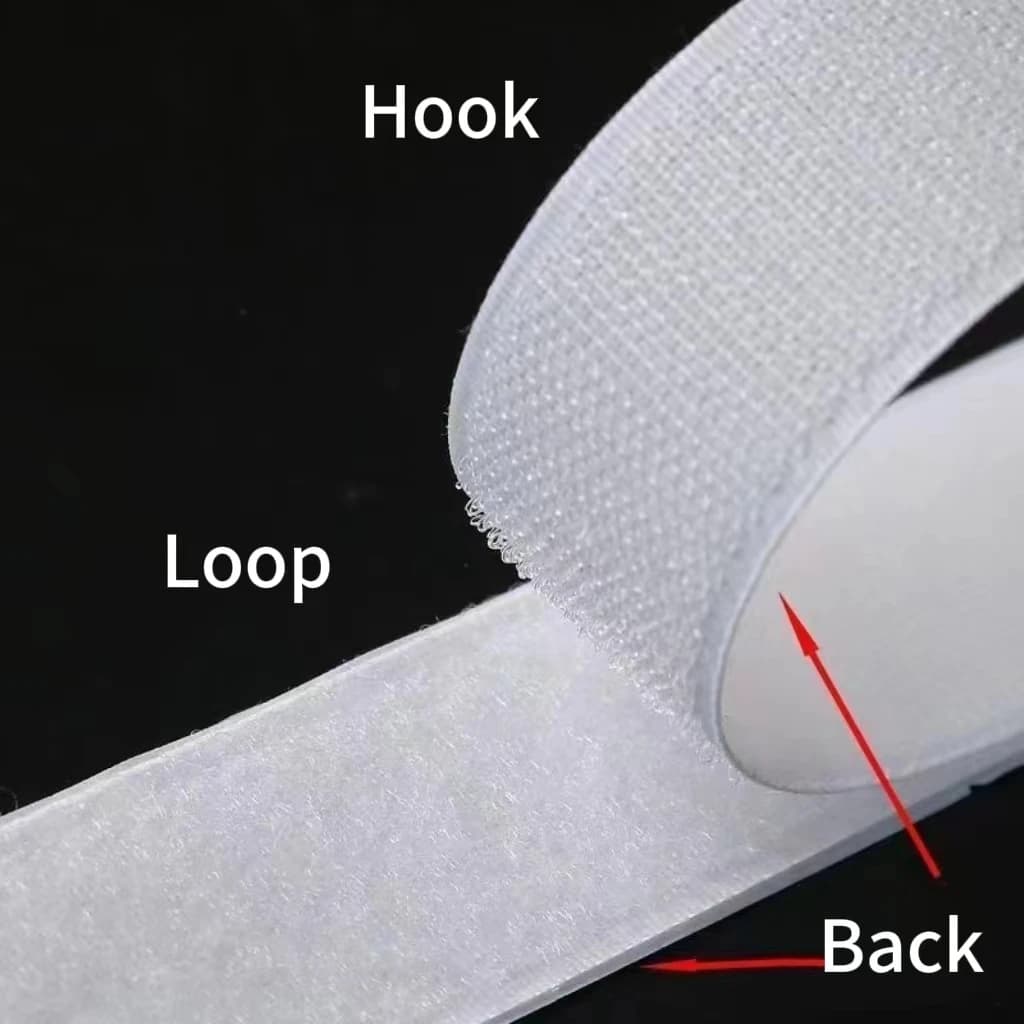 Nastro Adesivo in Velcro con Gancio e Anello Autoadesivo Magic Tap, Larghezza 20/25/30/50mm, Dischi Adesivi in Nylon con Colla per Cucito