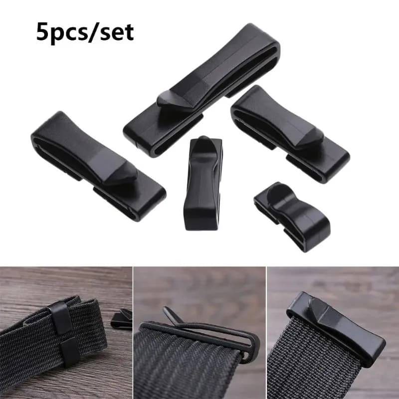 5 pezzi Molle tessitura fibbia campeggio escursionismo militare all'aperto attaccare cinghia cintura end clip regolare custode borsa zaino tattico fibbie