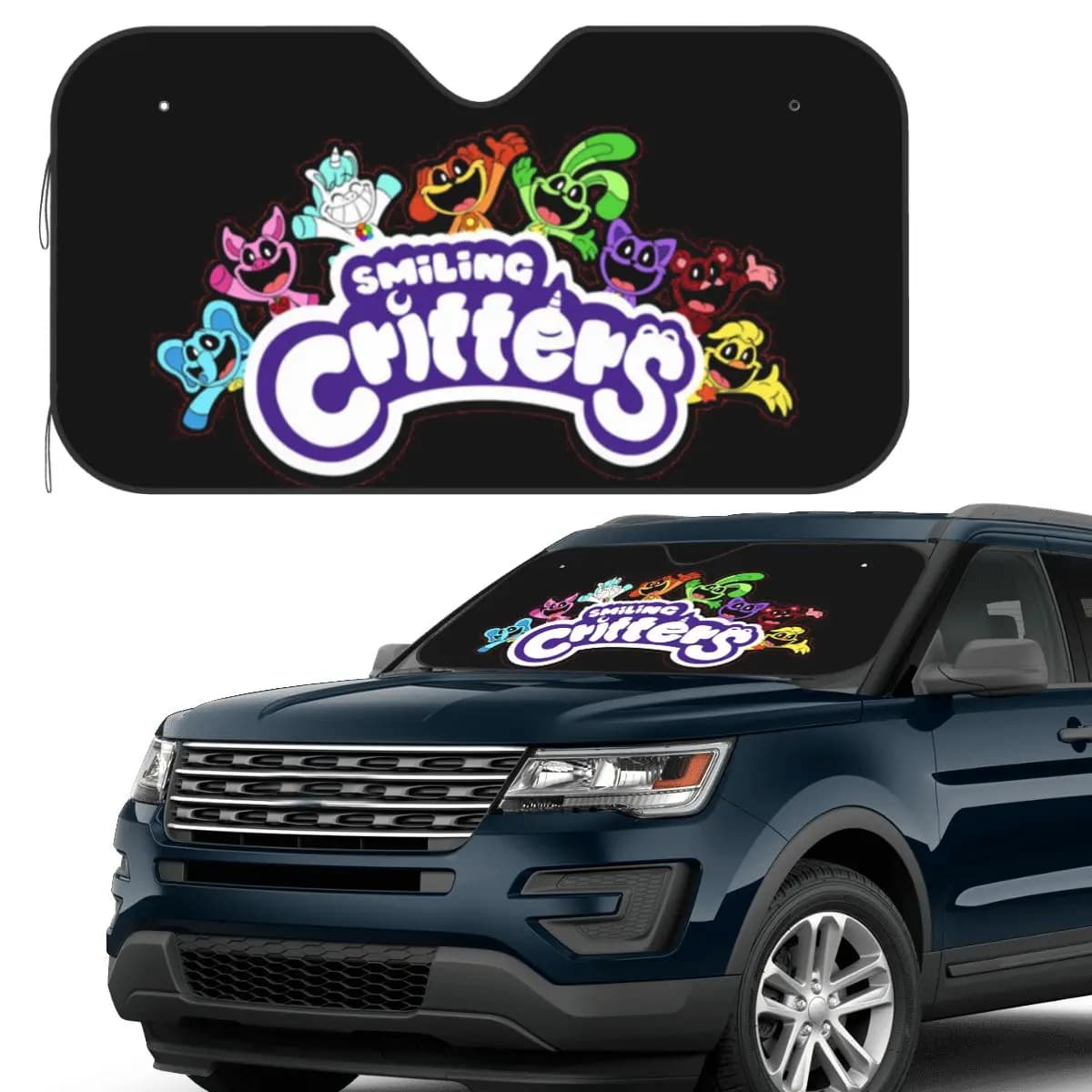 Sorridenti Critters Parasole Parabrezza Parabrezza anteriore per auto Finestra Visiera parasole Accessori Coperture