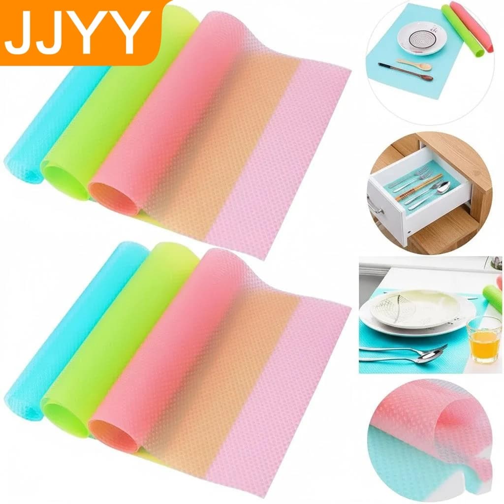 New set of waterproof antibacterial refrigerator mats 5 pieces Washable caps for kitchen cabinet countertop