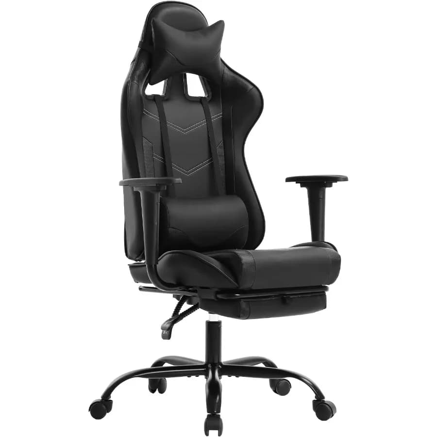 Sedia da gioco da corsa Sedia da ufficio in pelle PU con schienale alto Sedia da scrivania per computer Sedia ergonomica direzionale girevole con bracciolo
